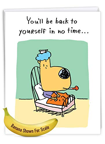 NobleWorks Jumbo Funny Get Well Card w/Envelope Old Self Cartoon J9657 - style: Old Self