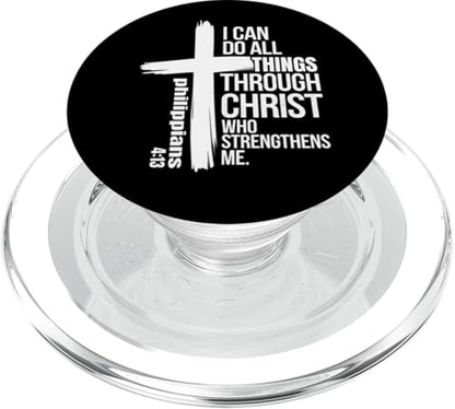 Christian Inspirational Cross Design PopSockets PopGrip for MagSafe - style: Magnetic PopGrip