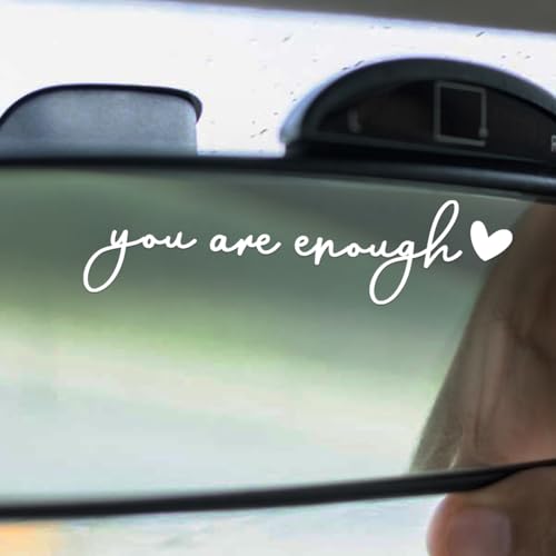 3X You Are Enough Sticker For Mirror Car - Rearview Mirror Sticker - color: You Are Enough