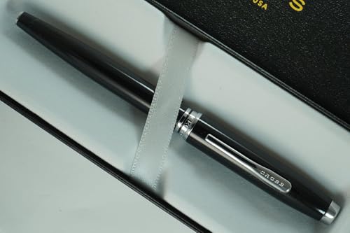 Cross Coventry Black Lacquer Rollerball Pen, Medium Point, Black Ink - color: Black