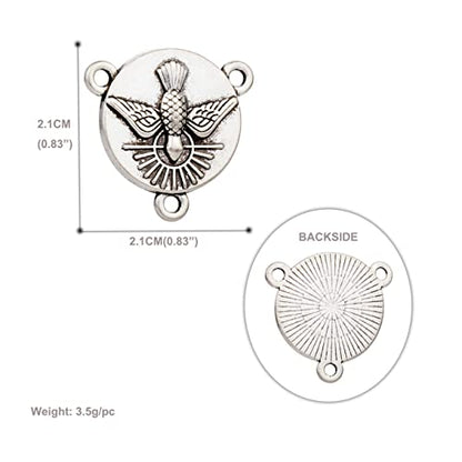 COTTVOTT St Benedict,Our Lady of Guadalupe Medal for DIY Jewelry Making,Virgin Mary Christ Jesus Rosary Center Connection Part - color: 30pcs-Dove Medal