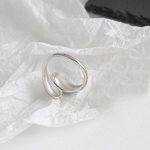 Handmade Rings 925 Sterling Silver Band Ring Adjustable Open Knuckle Rings Thumb Ring Statement Rings for Women Minimalist Jewelry - color: Pattern 2