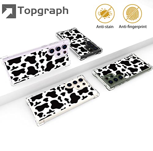 for Samsung Galaxy S23 Ultra Case - Black Cow Print - color: Black Cow Print, size: Galaxy S23 Ultra