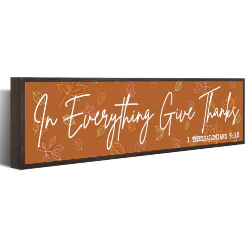 Autumn Wall Decoration, Give Thanks Quote Sign Rustic Farmhouse Home Decor - color: Fall Sign 1