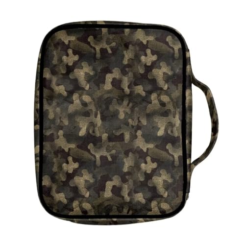 Coldinair Camo Bible Cover for Men Women Bible Case Bible Carrier Carrying Organizer Purse Handbag with Zipper Pockets Church Bag - color: Camo