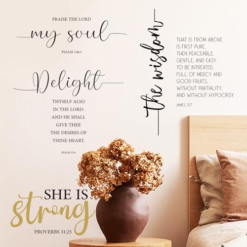 BBTO Bible Verse Stickers Peel & Stick,Praise the Lord - style: Praise the Lord