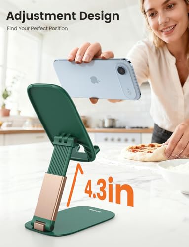 Lamicall Ultra-Thin Phone Stand, Green Office Desk Decor Accessories - color: Green