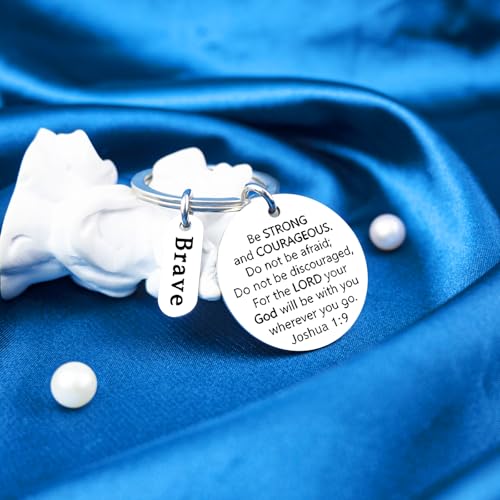 Christian Gifts for Men Women Religious Brave Keychain Gifts