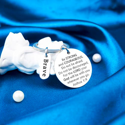 Christian Gifts for Men Women Religious Brave Keychain Gifts