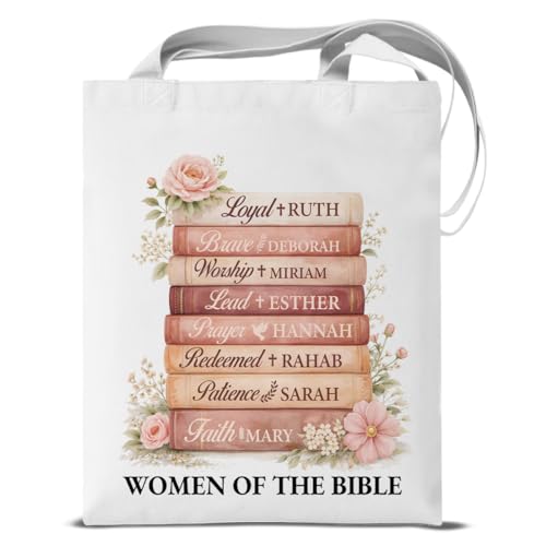 Christian Tote Bag Jesus Religious Reusable Bible Bags for Shopping Work Travel Church Christian Gift Totes - color: Tote-8