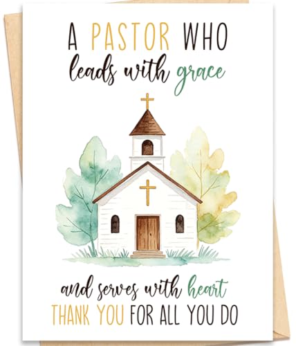 Pastor Appreciation Card, Thank You Pastor Card from Church Family - color: BK-144