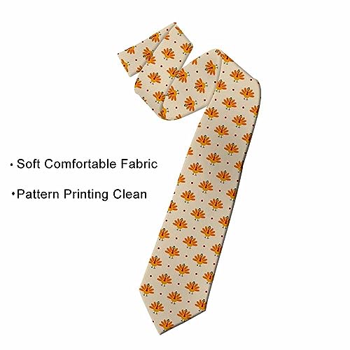 Black Dots Men's Neckties Retro Classic Circle Geometry Men's Tie for Mens Teens Business Work Casual Wedding Party - color: Turkey Bird