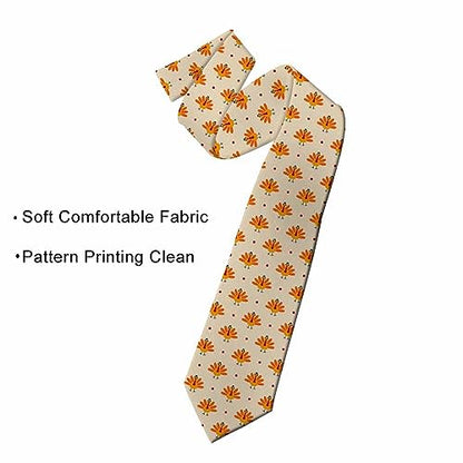 Black Dots Men's Neckties Retro Classic Circle Geometry Men's Tie for Mens Teens Business Work Casual Wedding Party - color: Turkey Bird