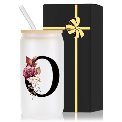 Monogrammed Glass Drinking Cup With Lid Straw Women Wife Anniversary Her 9 11 12 13 15 16 17 18 19 22 39 44 Silk Tin Pottery Steel Linen Lace Crystal Gifts Silver China Pearl Rudy Sapphire Golden,O - style: Letter O