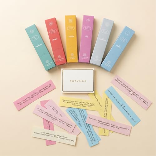 Prelady 180 Bible Verse Scripture Cards, Color-Coded for Different Emotions, Inspirational Devotional Set with Portable Box, Daily Encouragement Religious Gifts for Women