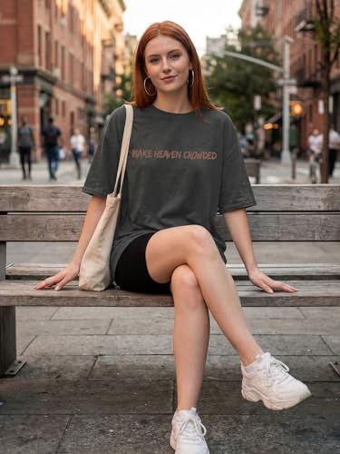 Christian Shirts for Women Faith Over Fear Oversized Graphic Tees - color: Darkgrey1, size: XX-Large