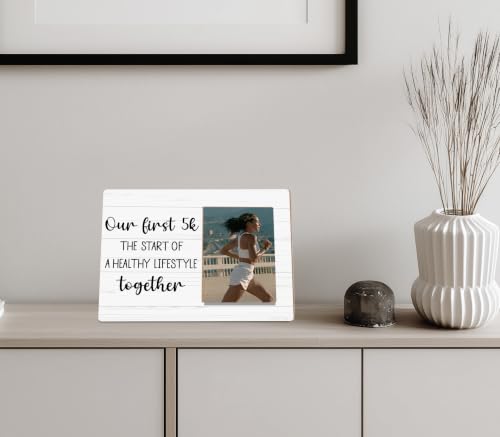 Our First 5K Running Picture Frame - color: running