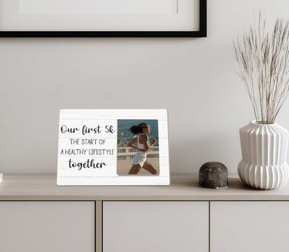 Our First 5K Running Picture Frame - color: running