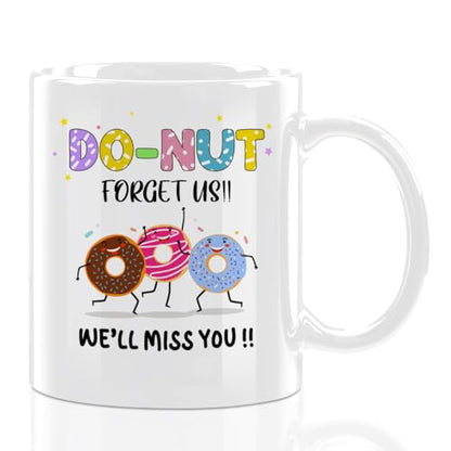 Funny Farewell Mug, Goodbye Gifts for Coworkers Friends Boss Leader - color: Do-Nut
