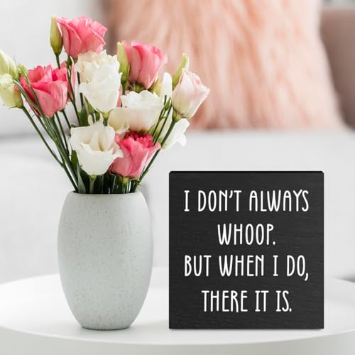 Funny Quotes Office Supplies Rustic Desk Decor Black Wooden Box Sign 02 - color: Black1105