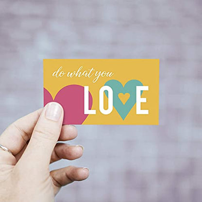 Canopy Street Motivational Quote Cards / 2" x 3.5" Inspirational Flat Business Cards / 50 Mini Kindness Cards / 25 Uplifting Designs/Encouraging Reward Cards - color: Motivational
