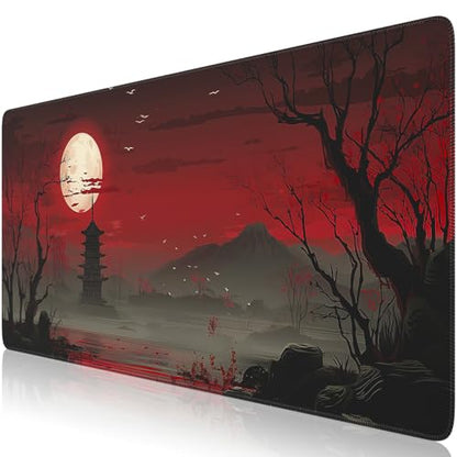 iCasso Desk Protector Mat, Large Japanese Mouse Pad, Full Moon - color: Full Moon