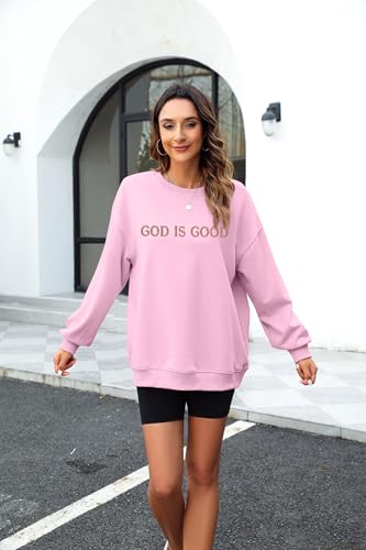 Oversized Sweatshirt for Women Funny Saying Sweatshirts Casual Graphic Pullover Fall Fashion Long Sleeve Shirt - color: Pink-3, size: X-Large