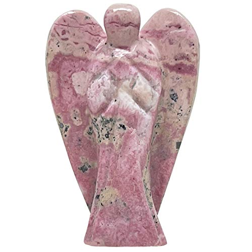 Nelson Creations 2 Inch Pink Peruvian Rhodonite Guardian Angel Figurine - color: Rhodonite - Pink Peruvian