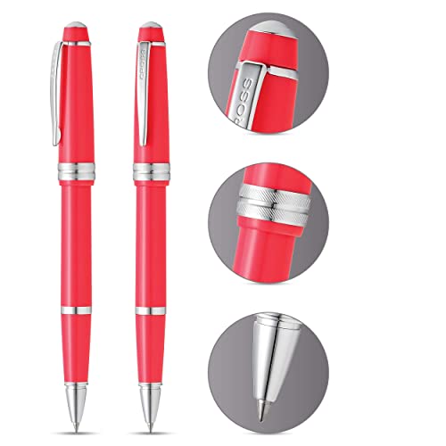 Cross Bailey Light Rollerball Pen, Polished Coral, Medium Point, Black Ink - color: Polished Coral