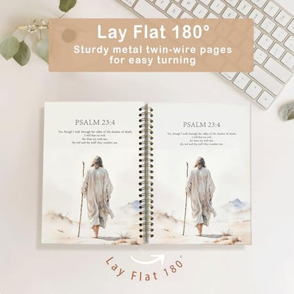 Bible Notebook for Note Taking,Psalm 23:4 Christian Notebook - color: Psalm 23:4