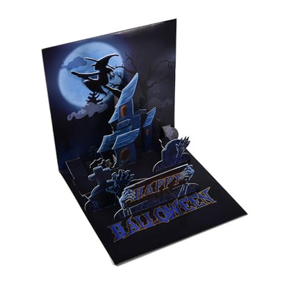 3D pop-up Halloween greeting card,Interesting Halloween card - color: Castle