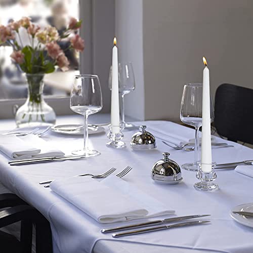 BOLSIUS 20 Count Unscented 10 Inch White Household Taper Candles - 8 Hours Burning Time - Premium European Quality - Smokeless Dripless Candlesticks - Perfect for Weddings, Parties, and Everyday Use - color: White, size: 20 Count