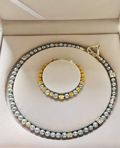 Jewelry Velvet Box Pearl Necklace Earring Bracelet Gift Display Case Wedding Jewelry Storage Holder (Beige For Pearl Necklace Bracelet) - color: Beige For Pearl Necklace Bracelet