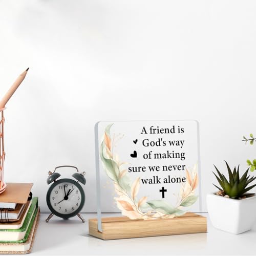 Friendship Decor Positive Quotes Acrylic Desk Sign - color: M60A04