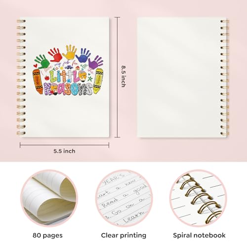 VONTP Teacher Appreciation Gifts Spiral Notebook Journal, 5.5x8.3 Inch - color: 004-teacher
