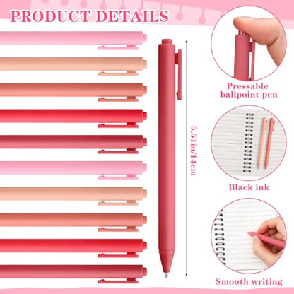 10 Pcs Pink Christian Gift Inspirational Notebook and Ballpoint - color: Pink