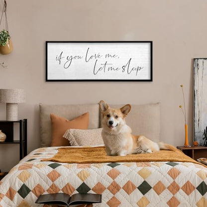 TQianJiang If You Love Me Let Me Sleep Sign, 40"×15", Black - color: If You Love Me Let Me Sleep (Black), size: 40"L x 15"W