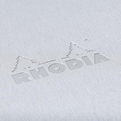 Rhodia cfmtpuA5sv Metallic PU Leather Cover, Silver (Stapled Notebook, A5, 0.2 inch (5 mm) Square Ruled, White Included) - color: Silver, style: Notebook, A5