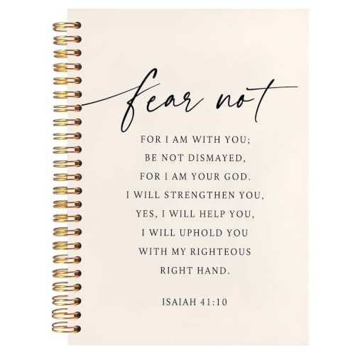 Isaiah 41:10 Christian Scripture Notebook for Women Men 5.5x8.3 - color: Christian Scripture