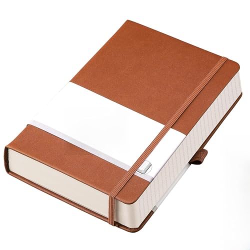 AHGXG Lined Journal Notebook, 320 Numbered Pages, A5 (5.75'' X 8.38'') - color: Brown, size: A5