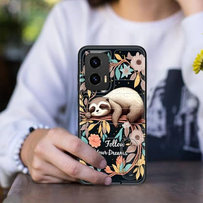 for Moto G Stylus 5G 2024 Case Built in Kickstand,Heavy Duty Protective Shockproof 3-Layer Full Body Rugged Phone Cover for Motorola Moto G Stylus 5G 2024,Cute Baby Sloth On The Tree - color: Cute Baby Sloth On The Tree
