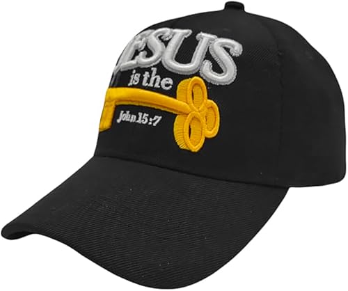 Black Duck Brand 3D Jesus is The Key Embroidered Jesus Christian Ball Cap - color: Black