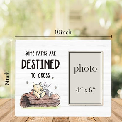 Pooh Bear Picture Frame, Cute Gifts for Friends Couples Baby - color: Destiny