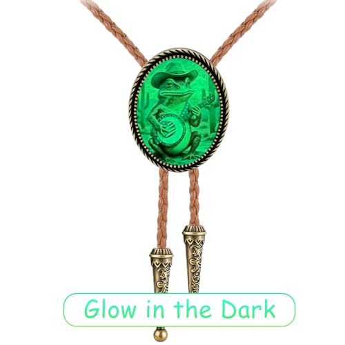 GelConnie Gothic Bolo Tie for Men Women 3D Art Western Cowboy Necktie - color: Frog Bolo Tie