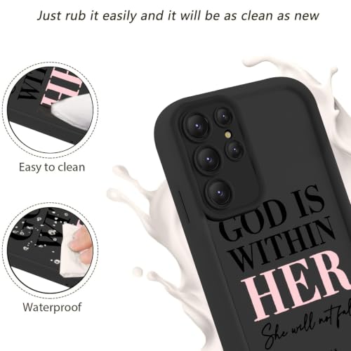 Christian Case for Samsung Galaxy S25, Western Aesthetic Bible Verse Pattern Design God Jesus Phone Cover for Women Men, Soft TPU Protective Shell for Samsung S25 6.2" Black - color: Black