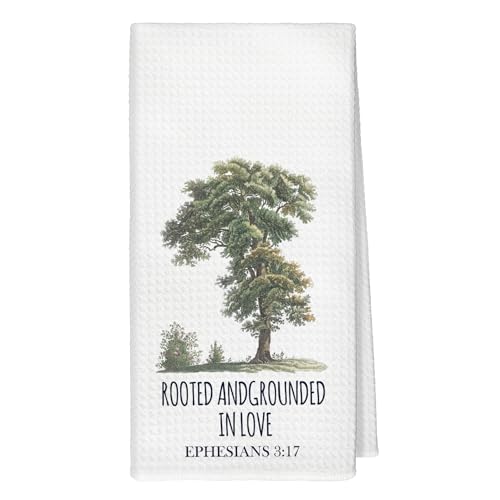 Christian Kitchen Towels, Bible Verse Decor Hand Dish Towels Decor, Christian Gifts for Women, Boho Religious Scripture Tea Towel for Kitchen Bathroom Decorative, 16x24 Inch - color: In Love
