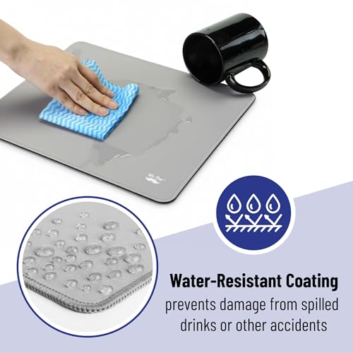 Mr. Pen- Mouse Pad with Anti-Fray Stitched Edges, 12.5"x 10.5", 2 Pack - color: Cool Gray