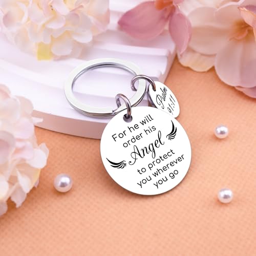Christian Gifts for Women Men Protection Keychain Bible Accessories Women