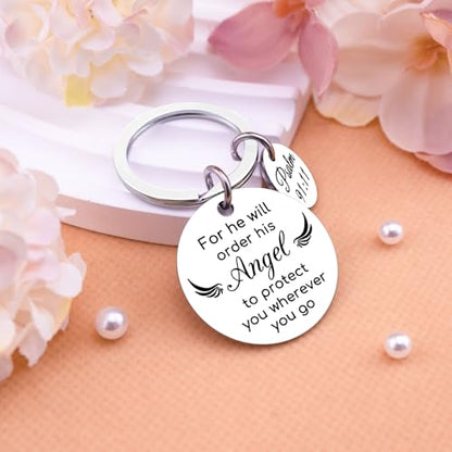 Christian Gifts for Women Men Protection Keychain Bible Accessories Women