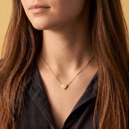 Sterling Silver Heart Cross Necklace for Women,Faith Jewelry Gifts - color: Gold